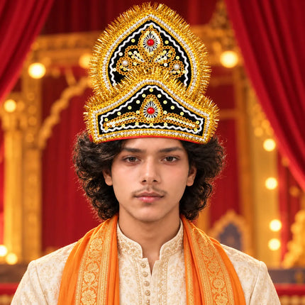 Double-Tier Mukut Crown for Ramleela & Fancy Dress – 10+ Years fancydresswale.com