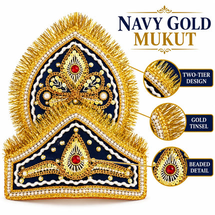 Double-Tier Mukut Crown for Ramleela & Fancy Dress – 10+ Years fancydresswale.com