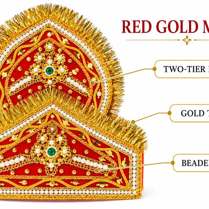 Double-Tier Mukut Crown for Ramleela & Fancy Dress – 10+ Years fancydresswale.com
