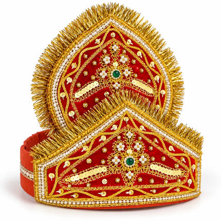 Double-Tier Mukut Crown for Ramleela & Fancy Dress – 10+ Years fancydresswale.com