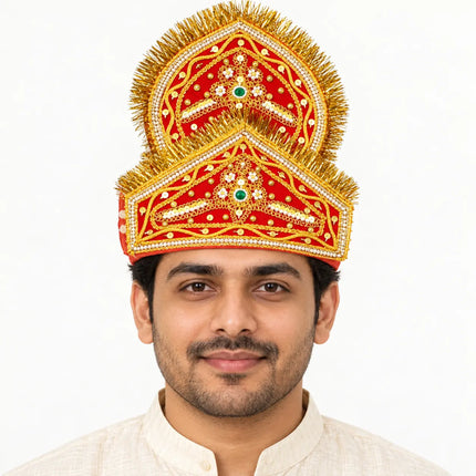 Double-Tier Mukut Crown for Ramleela & Fancy Dress – 10+ Years fancydresswale.com