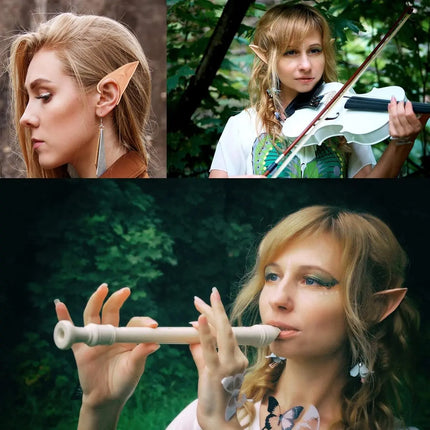 Elf Ear Latex Anime Dress Up Costume Fairy Ears Soft Pointed Ears Cosplay Halloween Anime Party Vampire Ears Fancydresswale