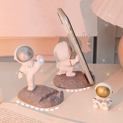 FancyDressWale Astronaut Mobile Phone Holder Desktop Decoration – Space-Themed Desk Accessory Push Hand Fancydresswale
