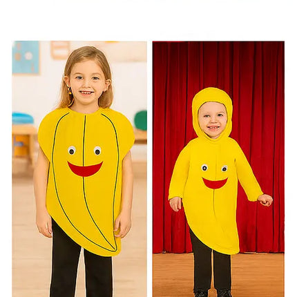 FancyDressWale Banana Fruit Costume with Green Jumpsuit for Kids | Fancy Dress for School Competitions, Fruit Day & Stage Shows (2–10 Years) fancydresswale.com