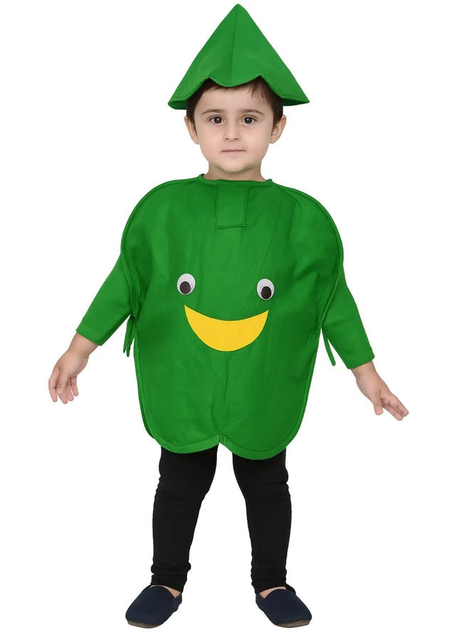 FancyDressWale Capsicum Vegetable Costume with Green Jumpsuit for Kids 🫑 – Fancy Dress for Vegetable Day, School Competitions & Stage Performances Fancydresswale
