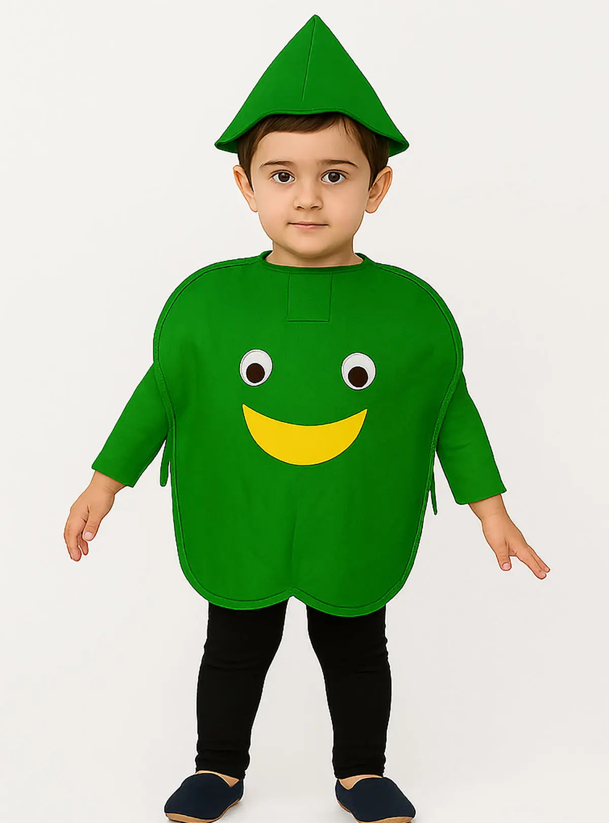 evening dresses green FancyDressWale Capsicum Vegetable Costume with Green Jumpsuit for Kids –  fancydresswale.com