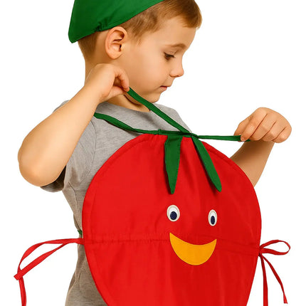 FancyDressWale Cherry Fruit Costume with Green Jumpsuit for Kids | Fancy Dress for School Competitions, Fruit Day & Stage Shows (2–10 Years) fancydresswale.com