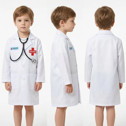 FancyDressWale Doctor fancy dress for Girls and Boys with Strethoscope, Mask, Syringe and Name badge fancydresswale.com