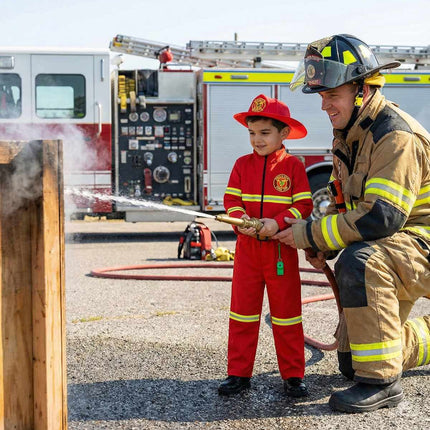 FancyDressWale Fireman Costume for Kids – Firefighter Dress with Hat, Belt & Whistle | Community Helper Fancy Dress for Boys & Girls (2–8 Years) fancydresswale.com