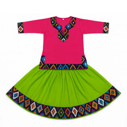 FancyDressWale Himachal Pradesh Traditional Costume for Girls – Kurta, Lehenga & Scarf fancydresswale.com