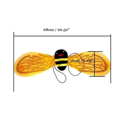 FancyDressWale Kids Bee Costume Set – 3Pc Wings, Headband & Wand – Yellow & Black Cosplay Accessories for Fancy Dress & Roleplay fancydresswale.com