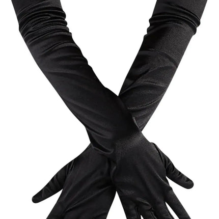 FancyDressWale Long Satin Gloves for Women 55 cm, Elegant Opera Party Gloves, Elbow-Length Finger Gloves for Dance, Costume, and Cosplay fancydresswale.com