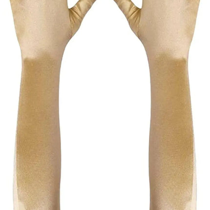 FancyDressWale Long Satin Gloves for Women 55 cm, Elegant Opera Party Gloves, Elbow-Length Finger Gloves for Dance, Costume, and Cosplay fancydresswale.com
