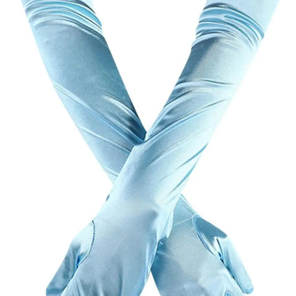 FancyDressWale Long Satin Gloves for Women 55 cm, Elegant Opera Party Gloves, Elbow-Length Finger Gloves for Dance, Costume, and Cosplay fancydresswale.com