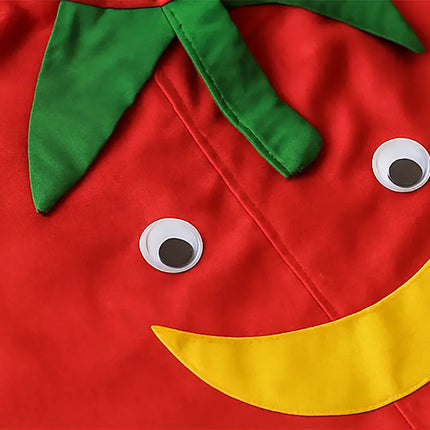 FancyDressWale Lychee Fruit Costume with Green Jumpsuit for Kids 🌸 – Fancy Dress for Fruit Day, Competitions & Stage Performances Fancydresswale