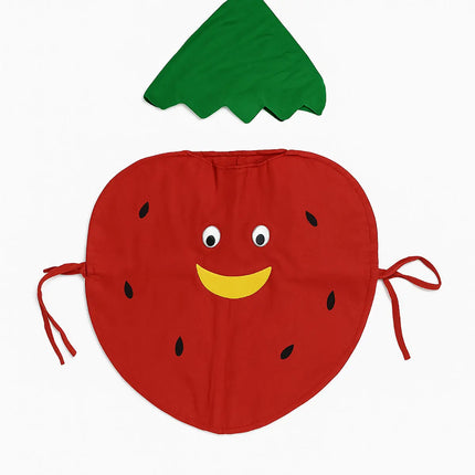 FancyDressWale Lychee Fruit Costume with Green Jumpsuit for Kids 🌸 – Fancy Dress for Fruit Day, Competitions & Stage Performances Fancydresswale
