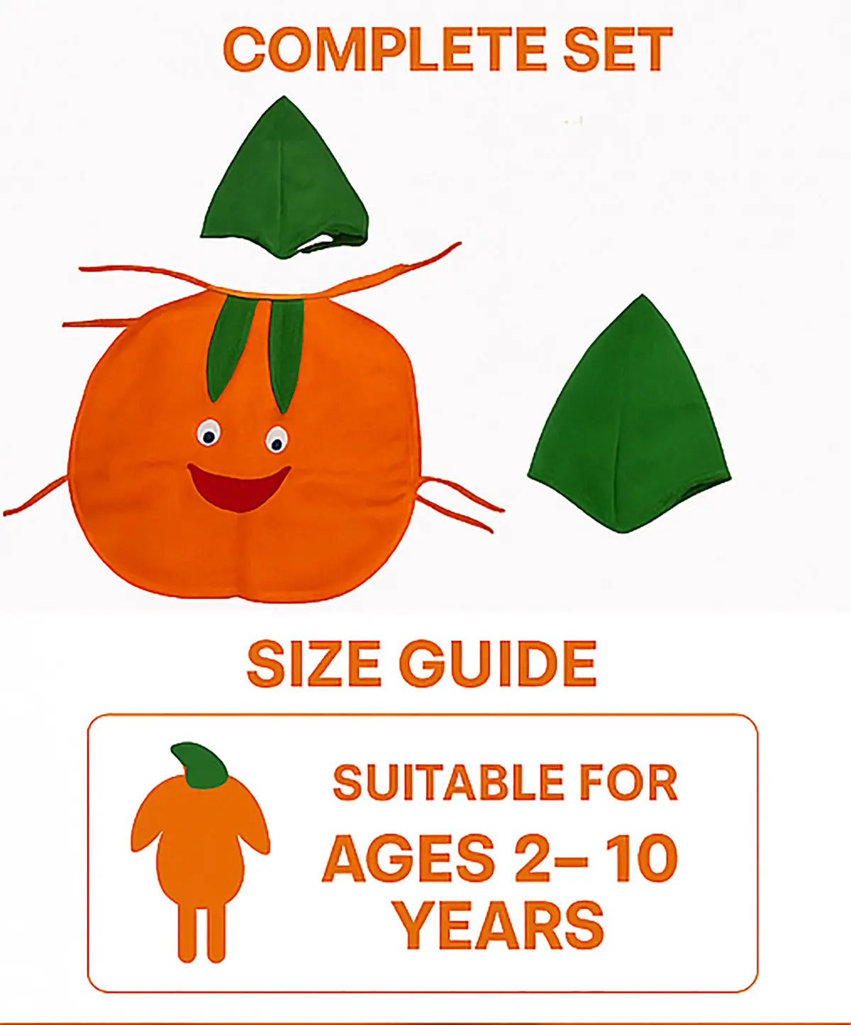 open lace back dress Orange Fruit Costume Cutout and Cap