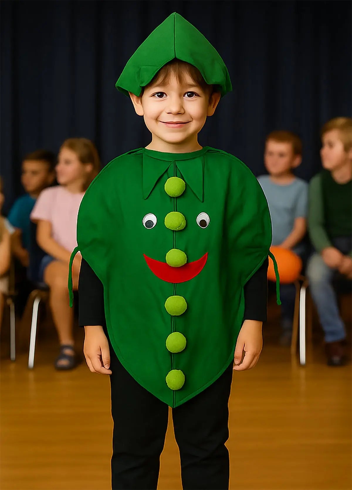 DressWale Peas Vegetable Costume with Green Jumpsuit for Kids fancydresswale.com DressWale Peas Vegetable Costume with Green Jumpsuit for Kids fancydresswale.com