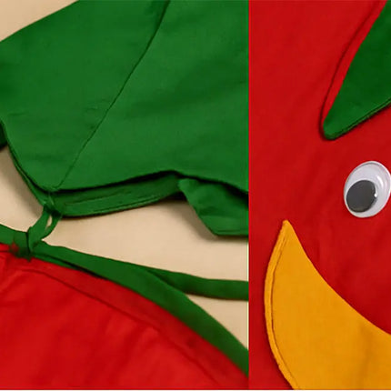 FancyDressWale Pomegranate Fruit Costume with Green Jumpsuit for Kids | Fancy Dress for School Competitions, Fruit Day & Stage Shows (2–10 Years) Fancydresswale
