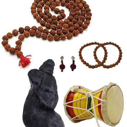 FancyDressWale Rudraksh Mala Set for Mythological Theme Fancy Dress Competitions, Ideal for King, Queen, or Vanvasi Raja Rani Costumes fancydresswale.com
