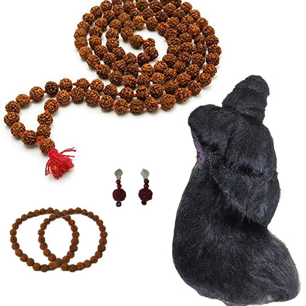 FancyDressWale Rudraksh Mala Set for Mythological Theme Fancy Dress Competitions, Ideal for King, Queen, or Vanvasi Raja Rani Costumes fancydresswale.com