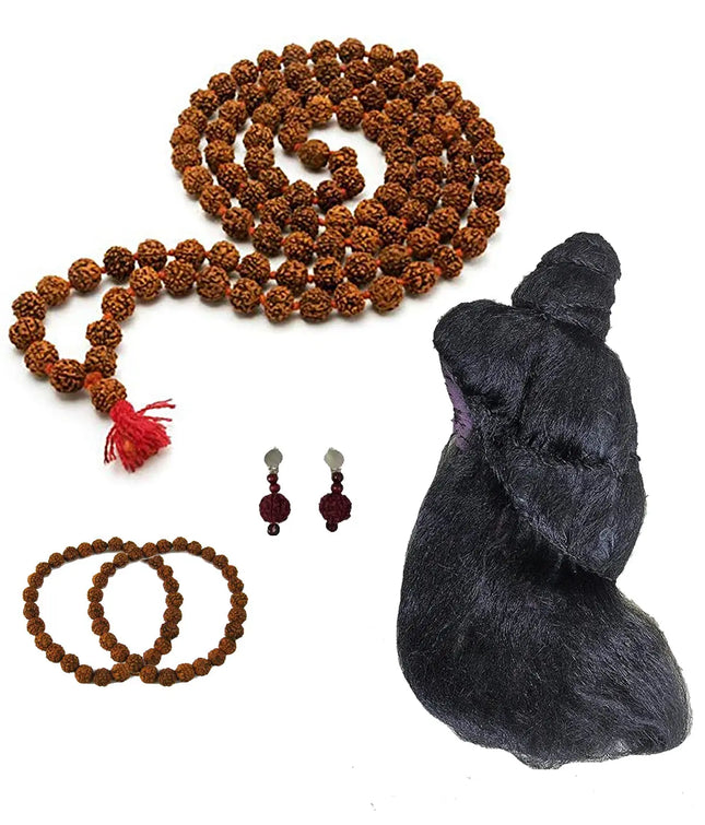 FancyDressWale Rudraksh Mala Set for Mythological Theme Fancy Dress Competitions, Ideal for King, Queen, or Vanvasi Raja Rani Costumes fancydresswale.com