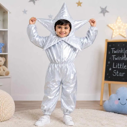 FancyDressWale Star Fancy Dress Costume for Kids | Silver Star Costume Outfit for Boys & Girls | School Fancy Dress Competition Dress | Space & Sky Theme Costume fancydresswale.com