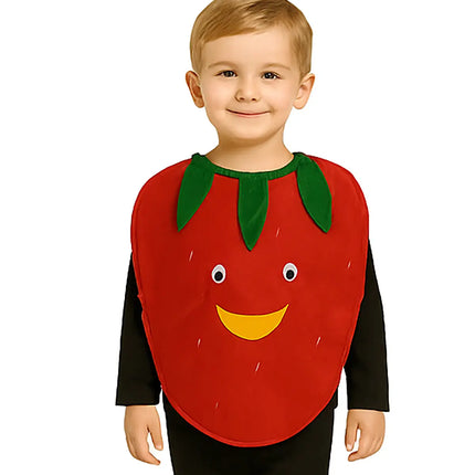 FancyDressWale Strawberry Fruit Costume with Green Jumpsuit for Kids | Fancy Dress for School Competitions, Fruit Day & Stage Shows (2–10 Years) Fancydresswale
