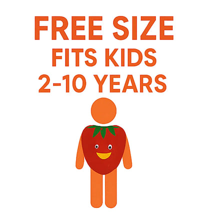 FancyDressWale Strawberry Fruit Costume with Green Jumpsuit for Kids | Fancy Dress for School Competitions, Fruit Day & Stage Shows (2–10 Years) Fancydresswale