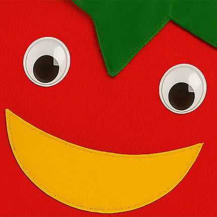 FancyDressWale Tomato Vegetable Costume with Green Jumpsuit for Kids 🍅 – Fancy Dress for Vegetable Day, Fruit Day, School Competitions & Stage Performances Fancydresswale