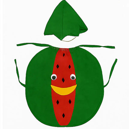 FancyDressWale Watermelon Fruit Costume with Green Jumpsuit for Kids | Fancy Dress for School Competitions, Fruit Day & Stage Shows (2–10 Years) fancydresswale.com