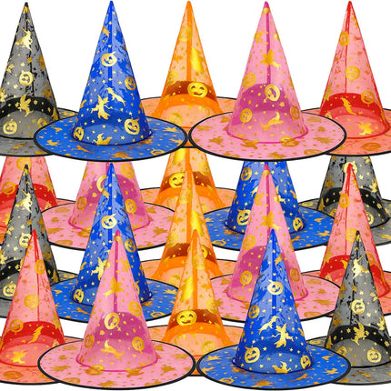 FancyDressWale Witch Hat Costume Set – Halloween Cosplay Caps for Kids & Adults (Pack of 5/10/20) fancydresswale.com