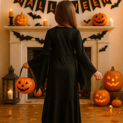 FancyDressWale halloween dress for Girls and Boys pumpkin witch ghost theme costume party Black Witch fancydresswale.com