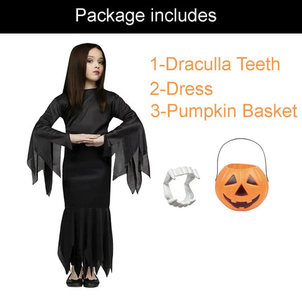 FancyDressWale halloween dress for Girls and Boys pumpkin witch ghost theme costume party Black Witch fancydresswale.com