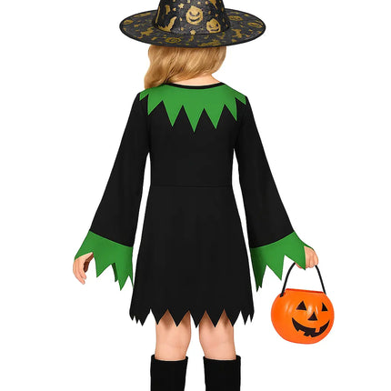 FancyDressWale halloween dress for Girls and Boys pumpkin witch ghost theme costume party Girl -Black-Green fancydresswale.com