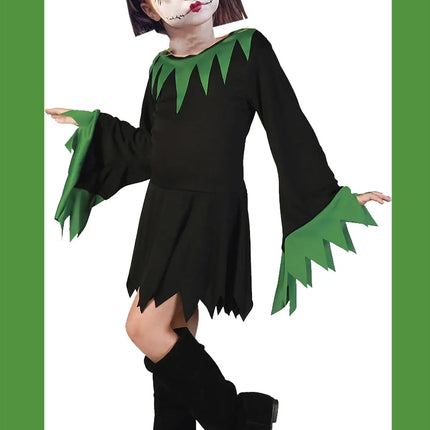 FancyDressWale halloween dress for Girls and Boys pumpkin witch ghost theme costume party Girl -Black-Green fancydresswale.com