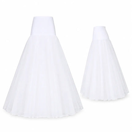 Fancydresswale A-line white Tutu Under Skirt Full Gown Floor-Length Woman tulle  Bridal Dress Gown Slip Petticoat - Free Size White Fancydresswale.com