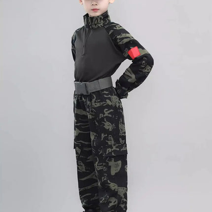 Fancydresswale Army Costume for all age groups High-Quality Camouflage Costume with Cap & Belt (Exclusive Collection) (Copy) fancydresswale.com