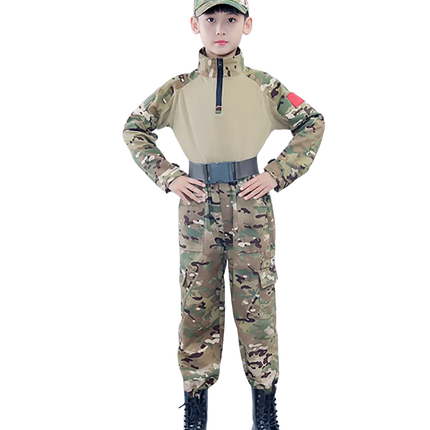 Fancydresswale Army Costume for all age groups High-Quality Camouflage Costume with Cap & Belt (Exclusive Collection) fancydresswale.com
