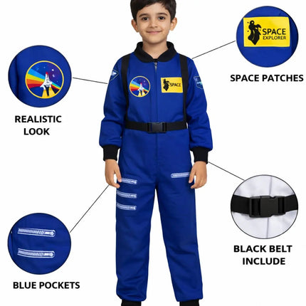 Fancydresswale Astronaut costume  kids- Blue with cap Fancydresswale.com