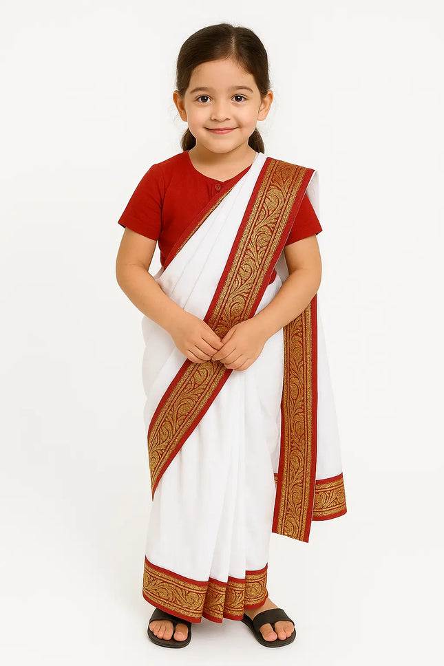 Fancydresswale Bengali saree State costume for girs fancydresswale.com