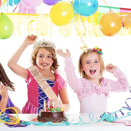 Fancydresswale Birthday Headbands Satin Sash and Tiara Birthday Crown for Girls Women Party Supplies- Rose Gold Crown and Sash- Birthday Queen fancydresswale.com