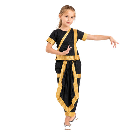 Fancydresswale Black Bharatnatyam costume for bharatanatyam dancers Fancydresswale