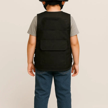 Fancydresswale Black Commando dress Vest & Helmet Set for Kids – Realistic Police Costume for Roleplay (5–12 Years, One Size) fancydresswale.com