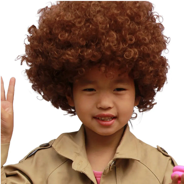 Fancydresswale Brown Wig Colorful Unisex Party Prop Wigs for Kids and Adults- Brown Fancydresswale