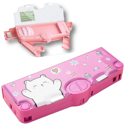 Fancydresswale Cartoon Pencil Box for Girls , pink  pencil Box for Girls, Pencil Box for Girls, cartoon Theme Return Gifts for Kids (With Accessories) fancydresswale.com