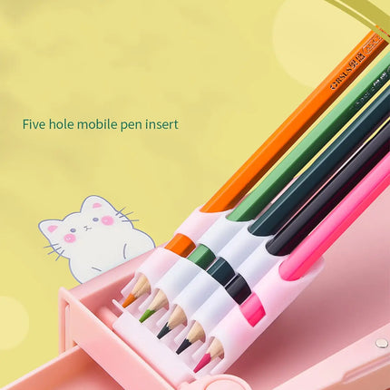 Fancydresswale Cartoon Pencil Box for Girls , pink  pencil Box for Girls, Pencil Box for Girls, cartoon Theme Return Gifts for Kids (With Accessories) fancydresswale.com