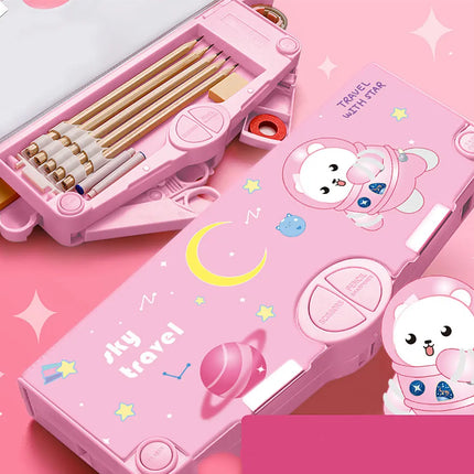 Fancydresswale Cartoon Pencil Box for Girls , pink  pencil Box for Girls, Pencil Box for Girls, cartoon Theme Return Gifts for Kids (With Accessories) fancydresswale.com