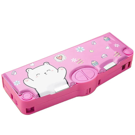 Fancydresswale Cartoon Pencil Box for Girls , pink  pencil Box for Girls, Pencil Box for Girls, cartoon Theme Return Gifts for Kids (With Accessories) fancydresswale.com