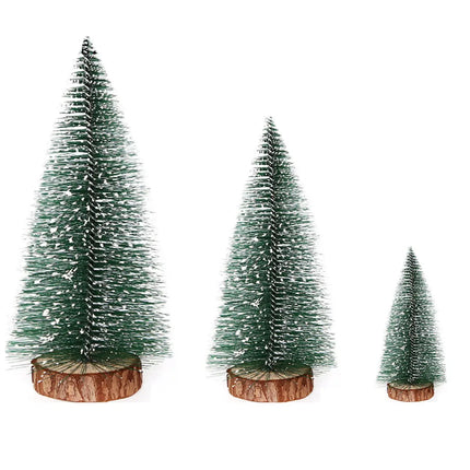 Fancydresswale Christmas Tree Table top Xmas- Decoration with Wood Base- Set of 3 (10 cm, 20 cm and 30 cm) fancydresswale.com